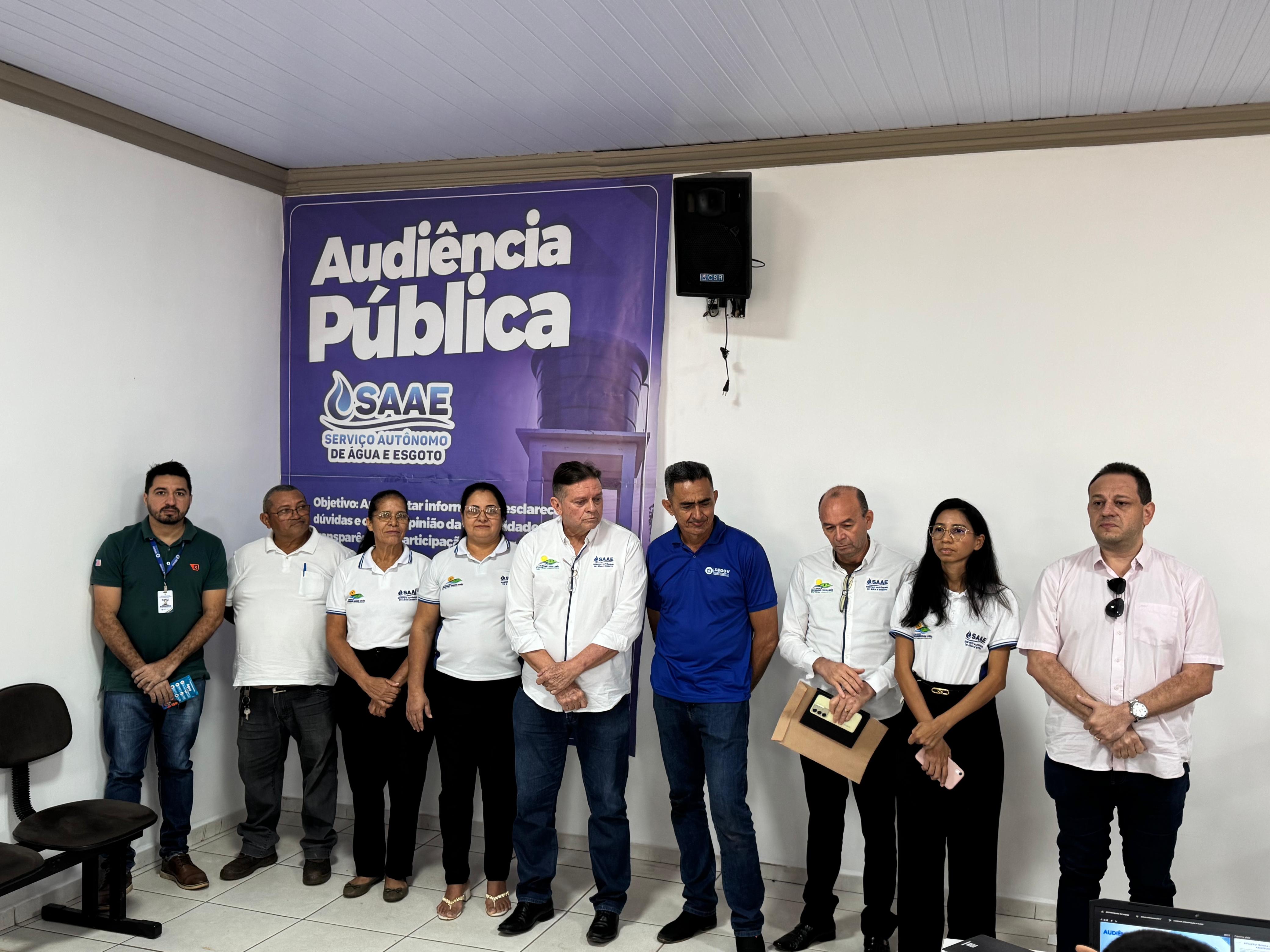 Audiência Pública discute abastecimento de água e serviços do SAAE no município