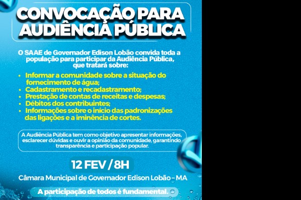 CONVOCAÇÃO PARA AUDIÊNCIA PÚBLICA